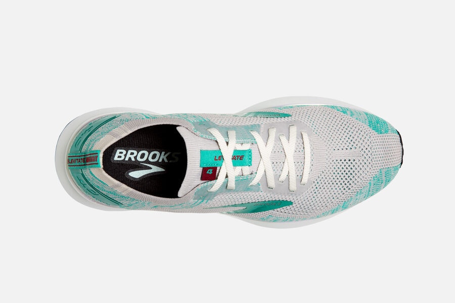 Brooks Levitate 4 Road Running Shoes Womens Grey/Turquoise 108357-RFP